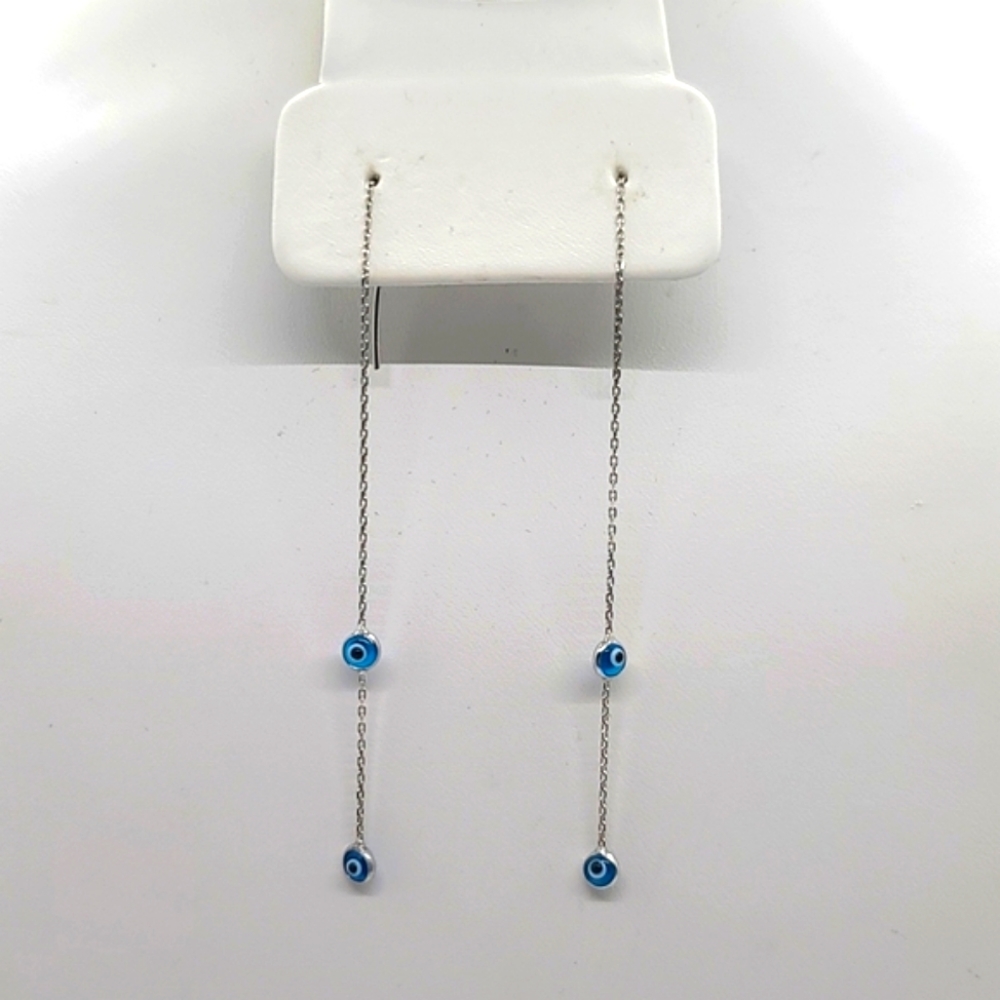 Lucky Evil Eye Earrings,925 Sterling Silver